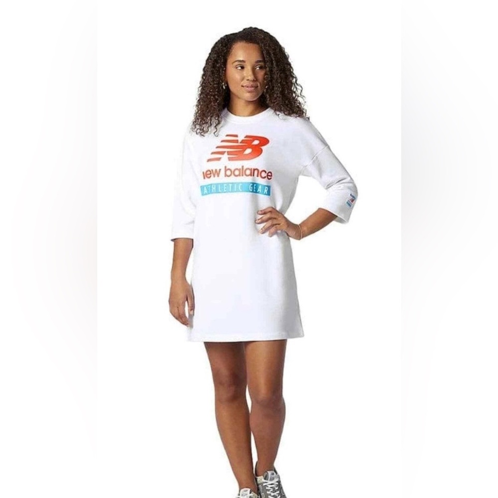 New Balance Athletic Sportswear Women's‎ Fleece T-Shirt Dress XL Workout Casual